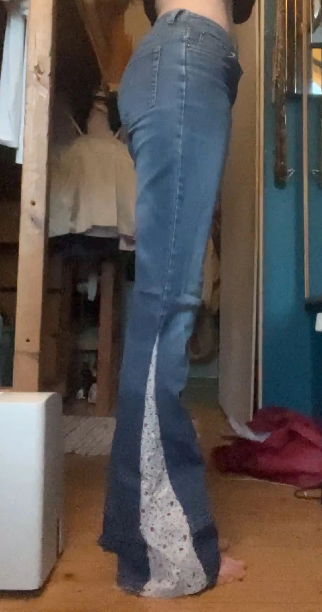 Orginal Mönstrad Bootcut midwaist jeans - 1