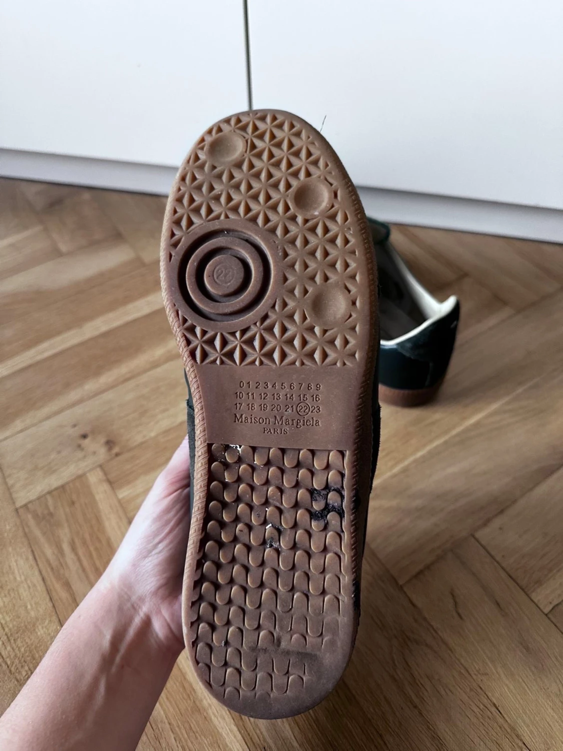 Maison Margiela oliv gröna sneakers