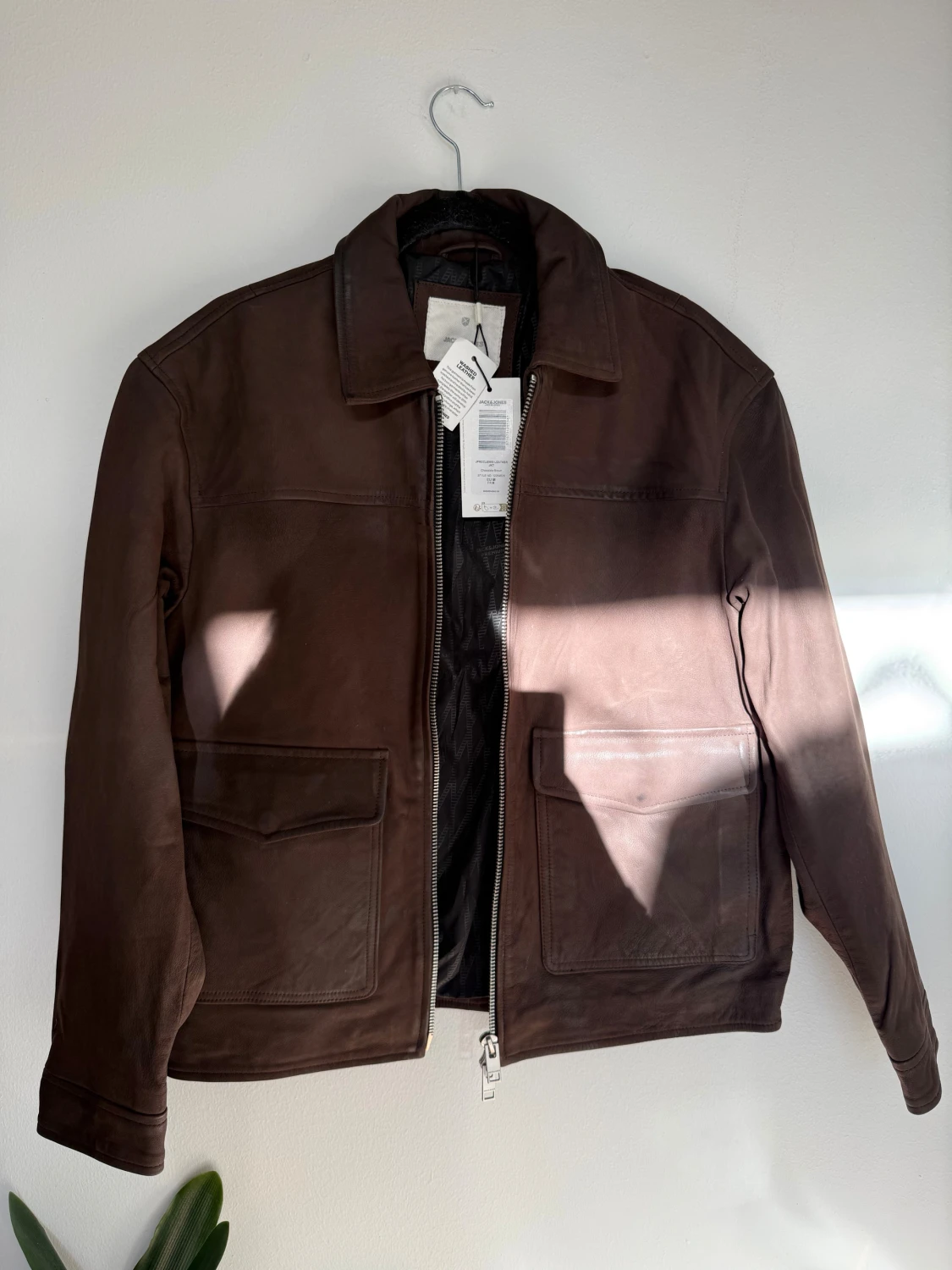 Brun skinnjacka från Jack & Jones