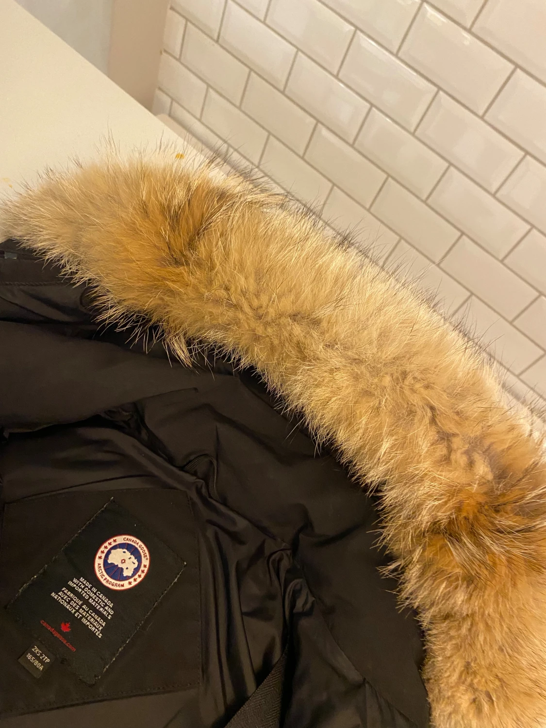  Chelsea parka Canada Goose dunjacka med päls luva  - 2