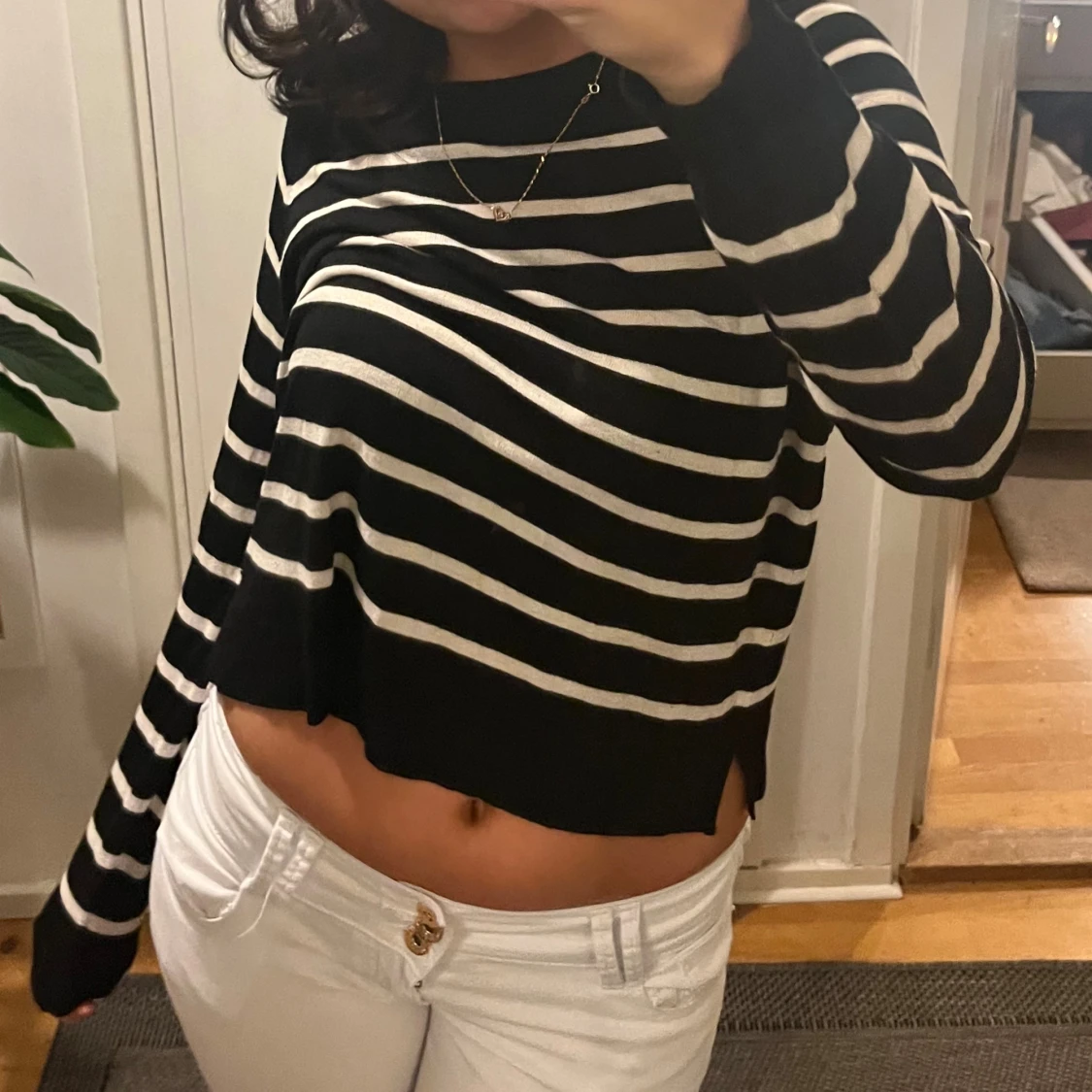 Randig stickad tröja  - 2