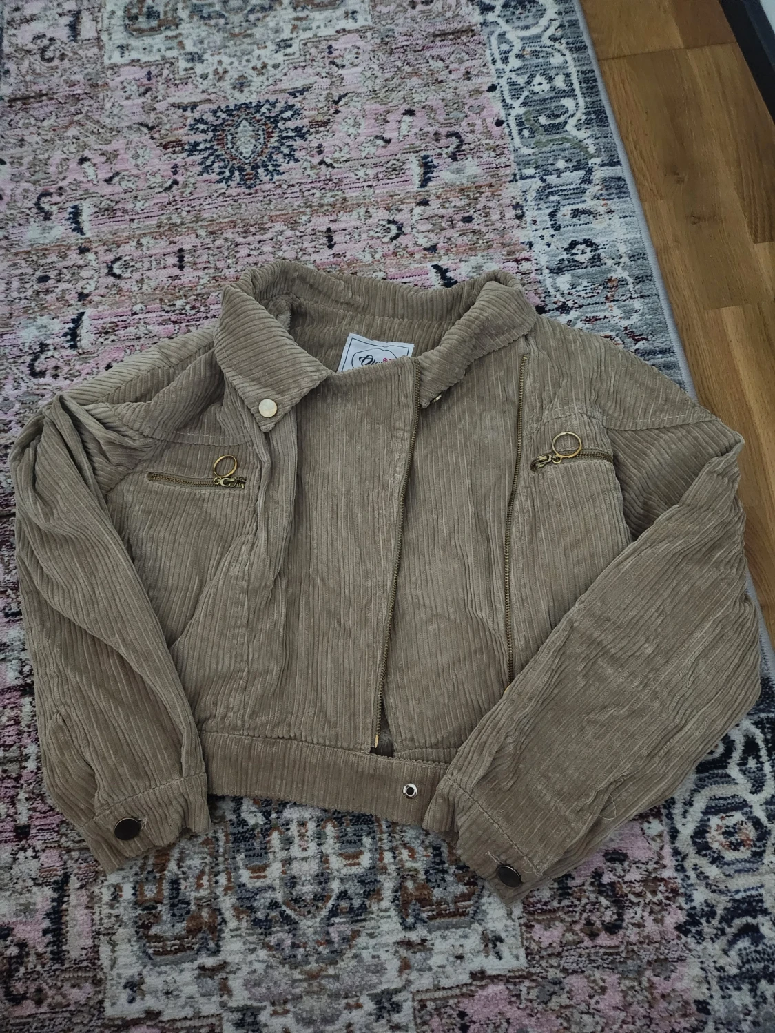 Beige manchester teddyjacka