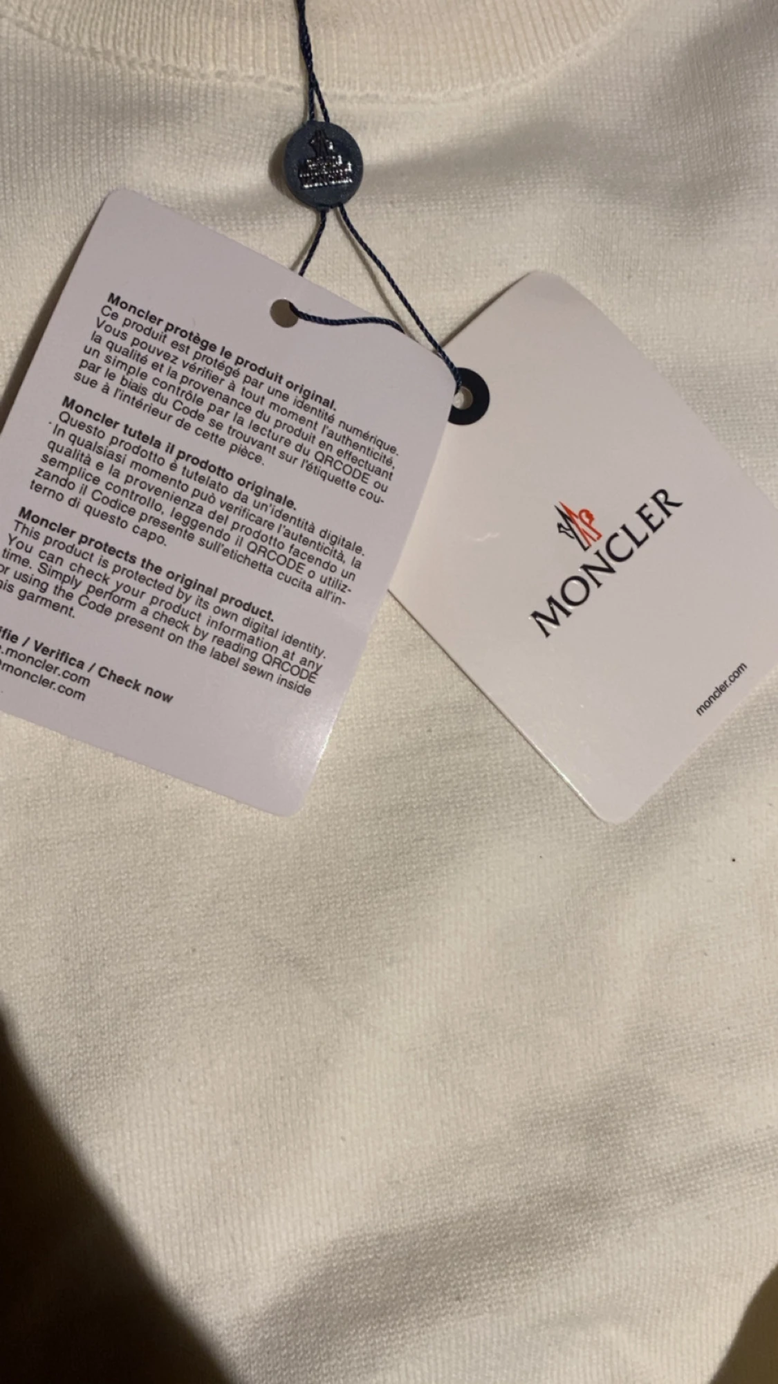 Vit sweatshirt från Moncler - 2