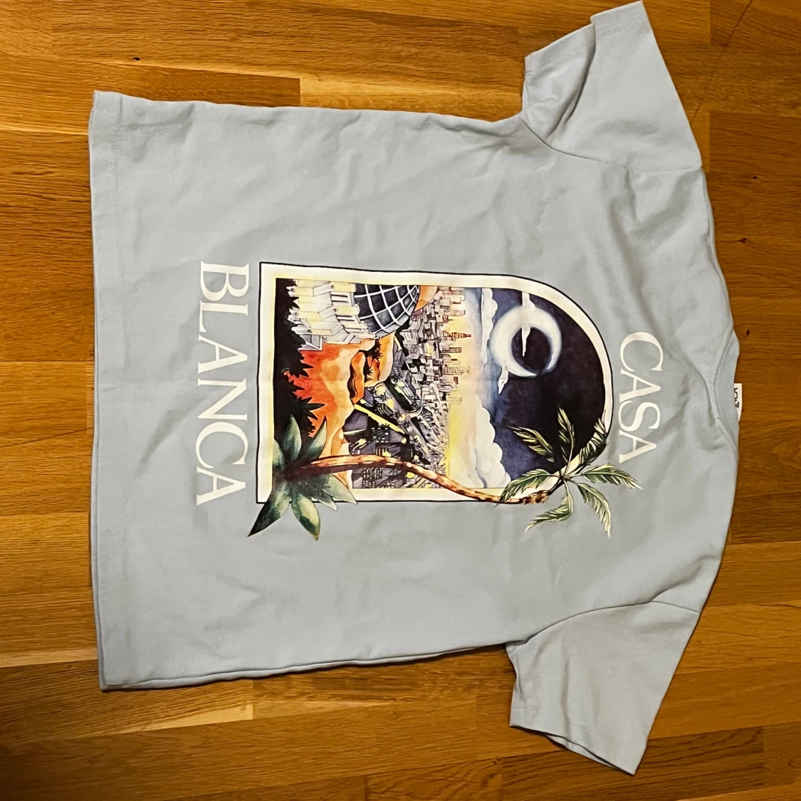 Ljusblå Casa Blanca t-shirt med tryck - 1