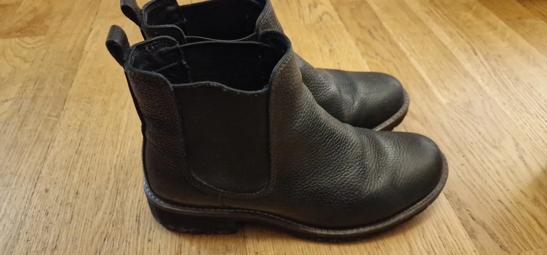 Svarta Ecco boots i skinn - 1
