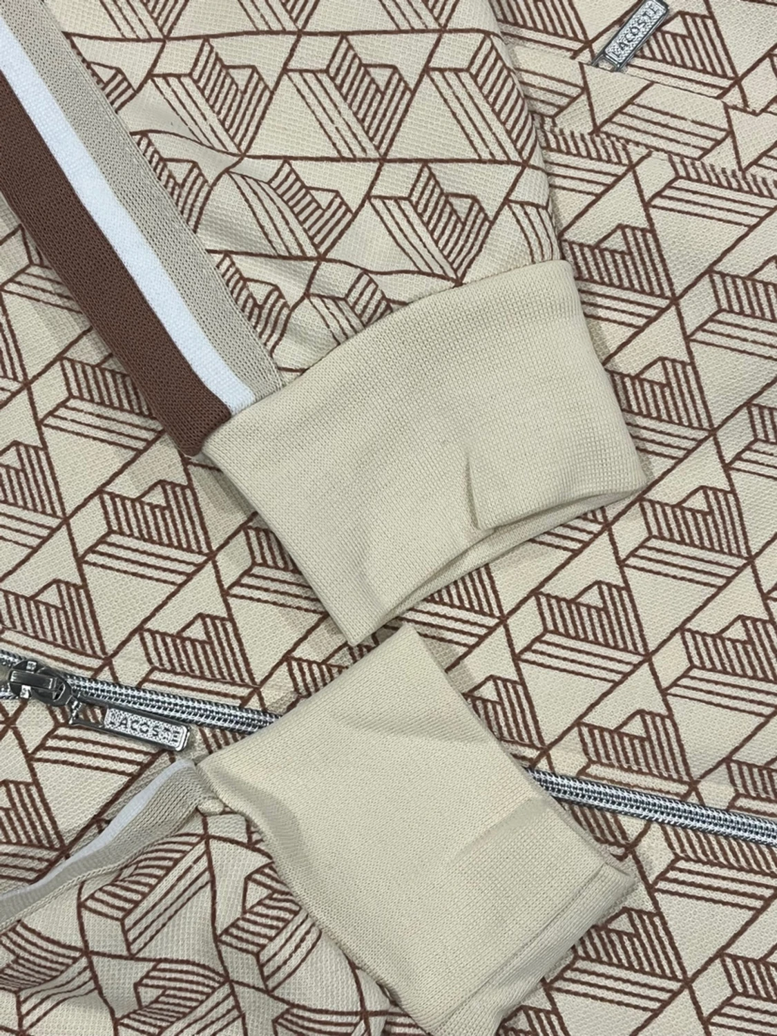 Beige mönstrade mjukisbyxor Lacoste M - 6