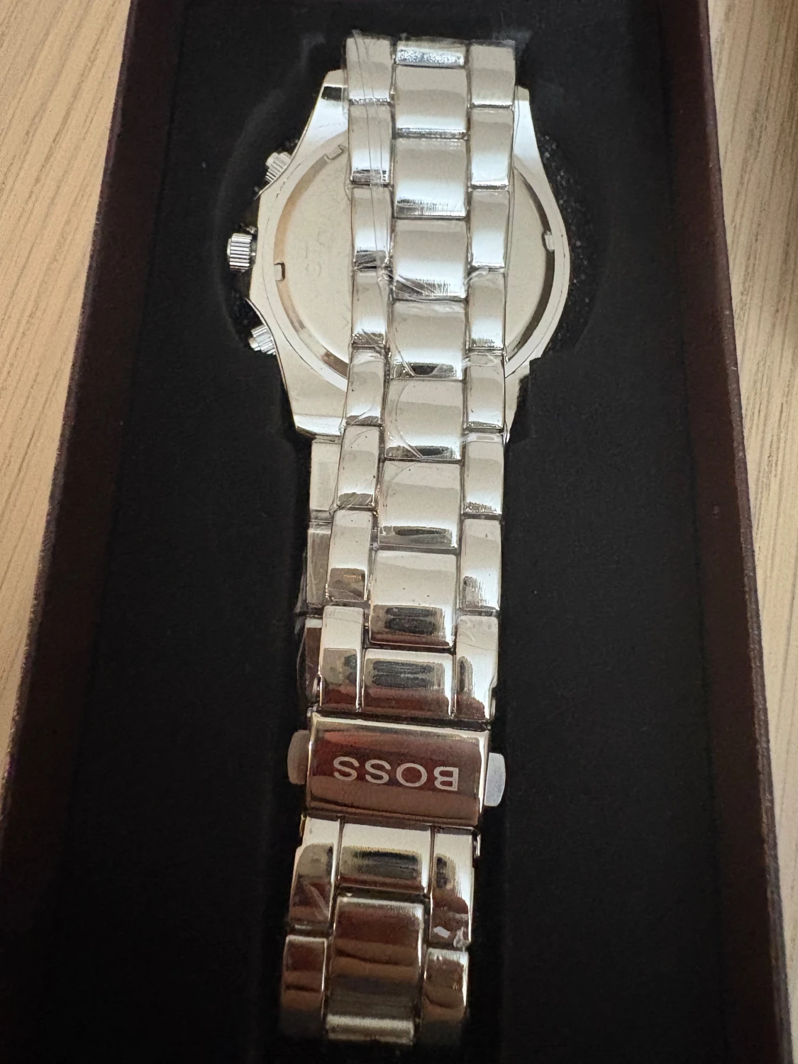 Silverfärgad  Hugo Boss klocka - 2