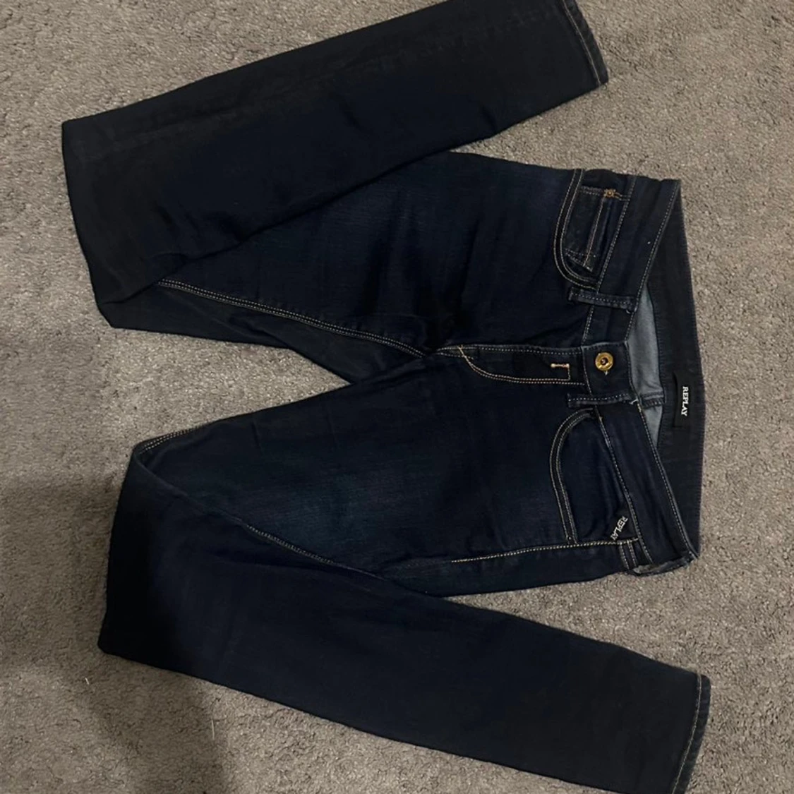 Mörkblå Replay jeans LUZ, stl 27 - 1