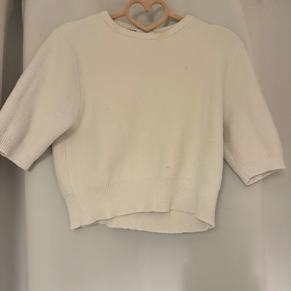 Vit stickad tröja från Zara