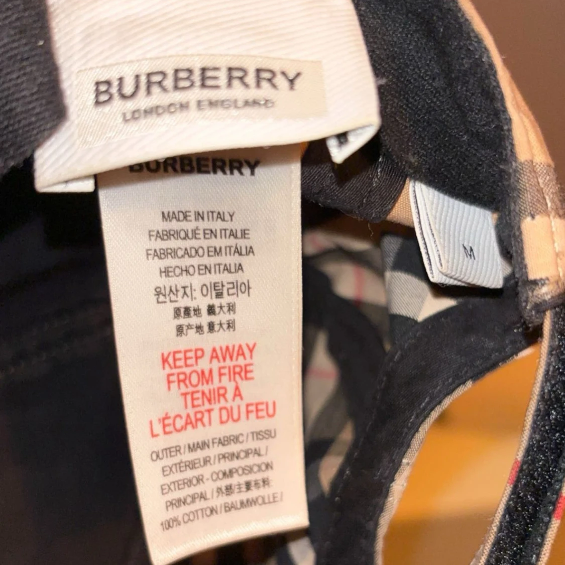 Äkta Burberry rutig keps  - 3