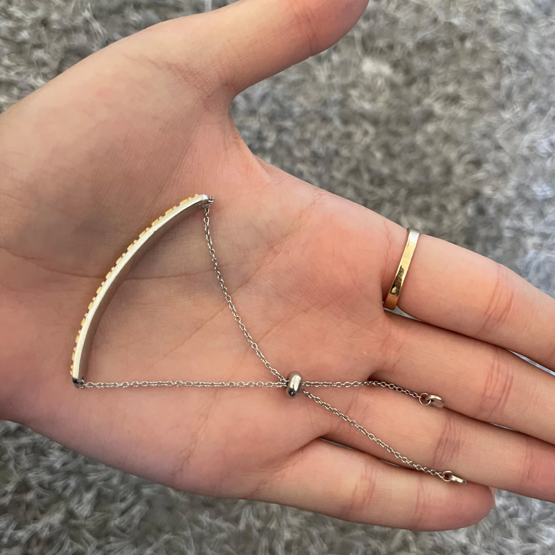 Guld- och silverfärgat MK armband - 2