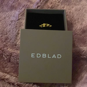 Guldig ring med nitar från Edblad - Cool ring från Edblad i guldig färg med flera spetsiga nitar runt hela ringen. Ringen har en chunky känsla och sticker verkligen ut med sin unika design. Perfekt för dig som vill ha ett statement-smycke som drar blickarna till sig.
