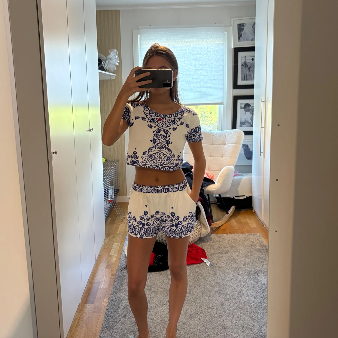 Gulligt blå/vit set - 1