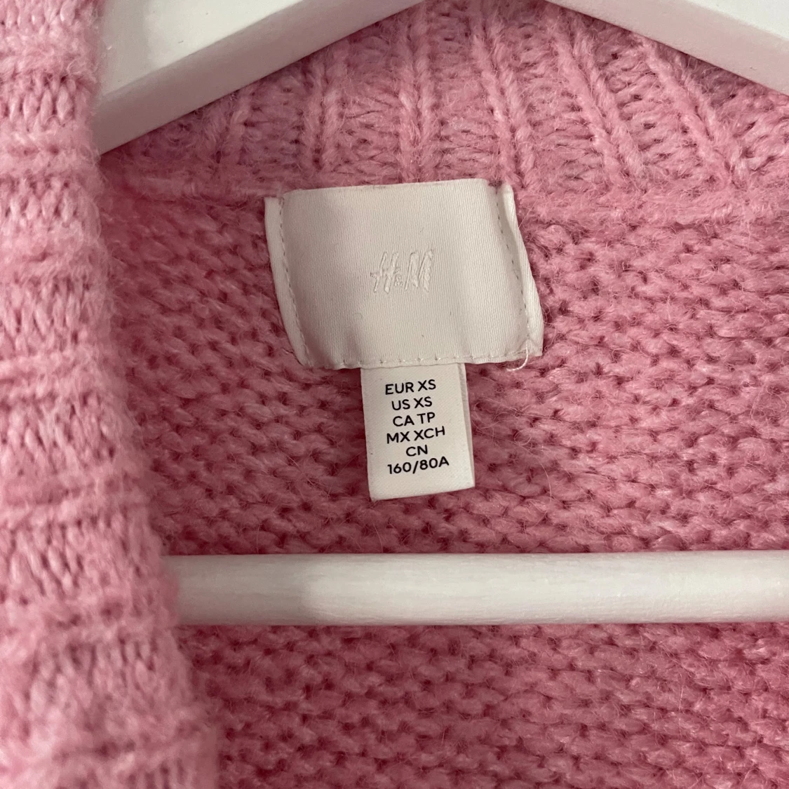 Rosa croppad stickad tröja H&M XS - 2