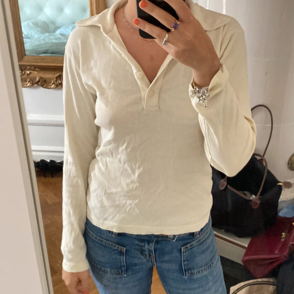 Vit pikétröja från Filippa K