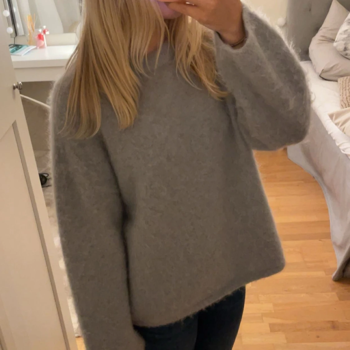 Stickad mohair tröja hm  - 1