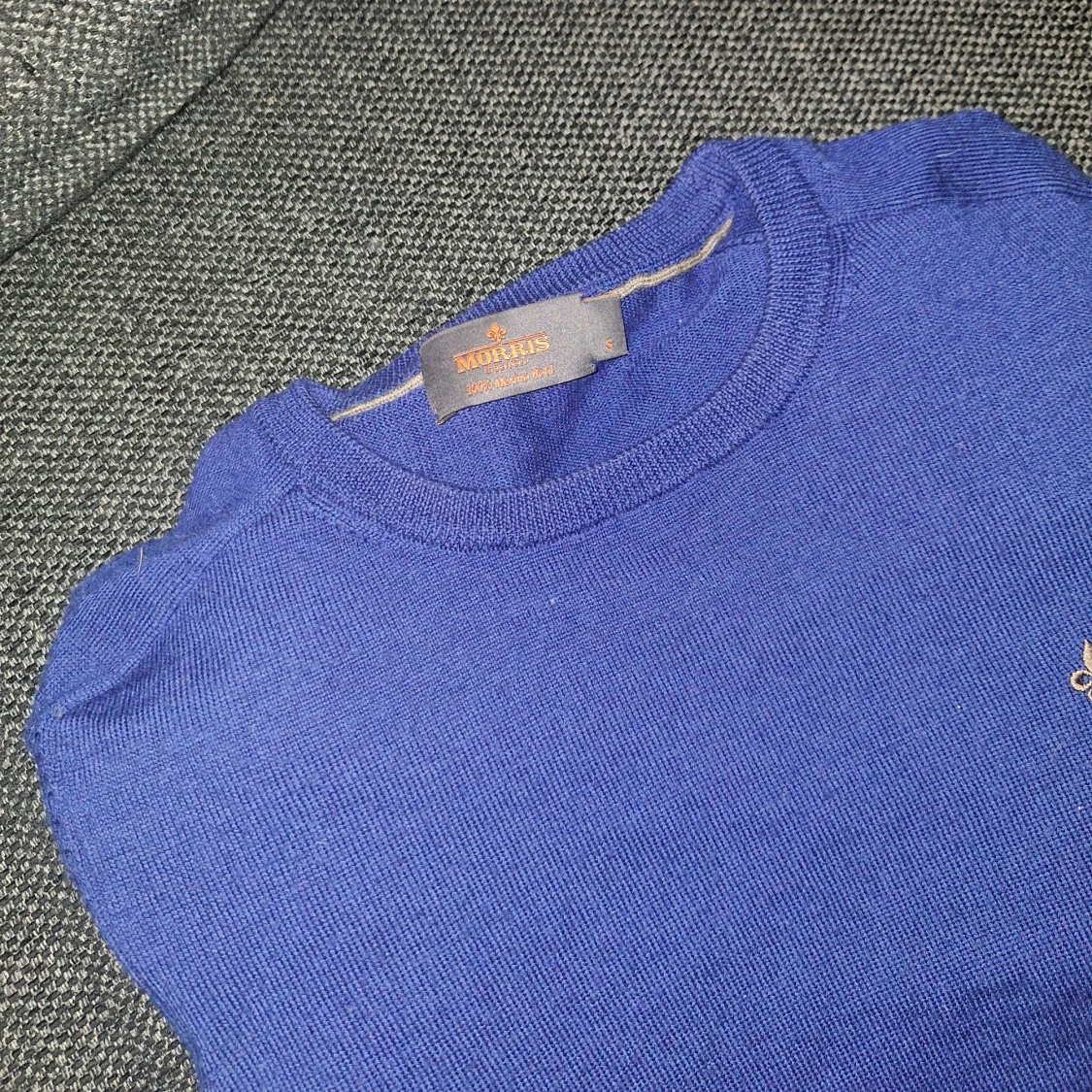 Blå stickad tröja från Morris - 1