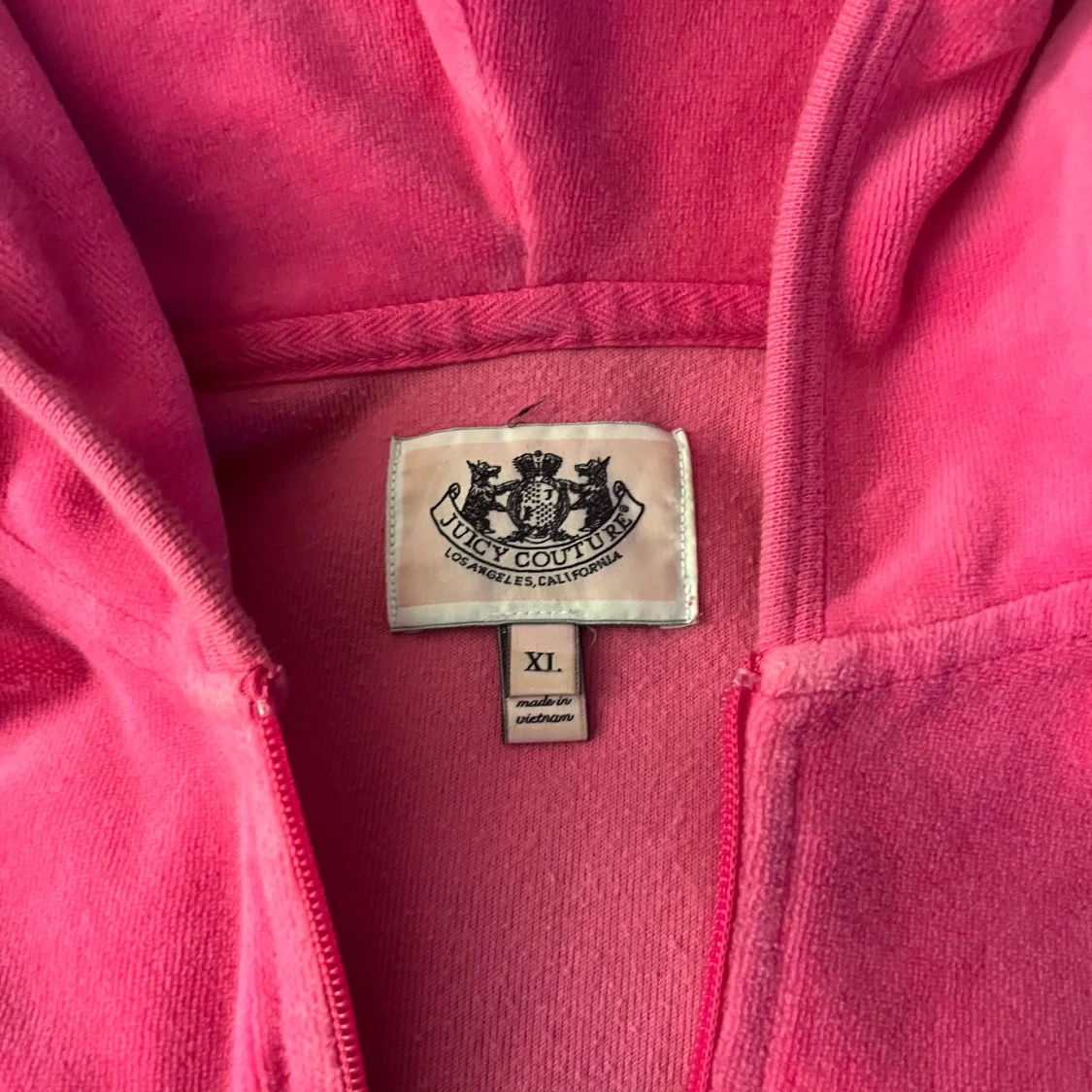 Juicy Couture rosa velour hoodie XL/xs - 1