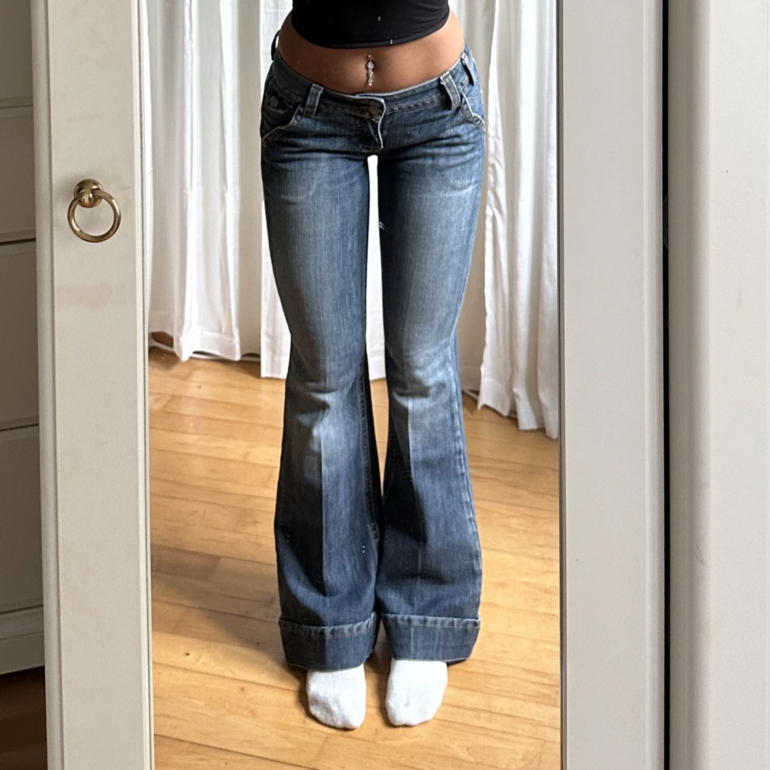 Lågmidjade bootcut jeans - 1