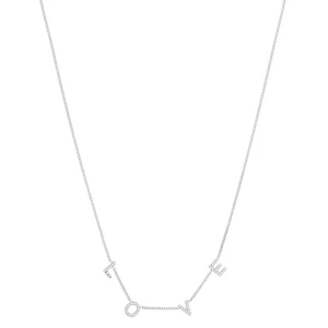 Glittrigt LOVE-halsband från Edblad - Snyggt halsband i silverfärg från Edblad med bokstäverna L-O-V-E täckta av små glittrande stenar. Köptes för längesedan men har inte använts. Nypris 399kr.