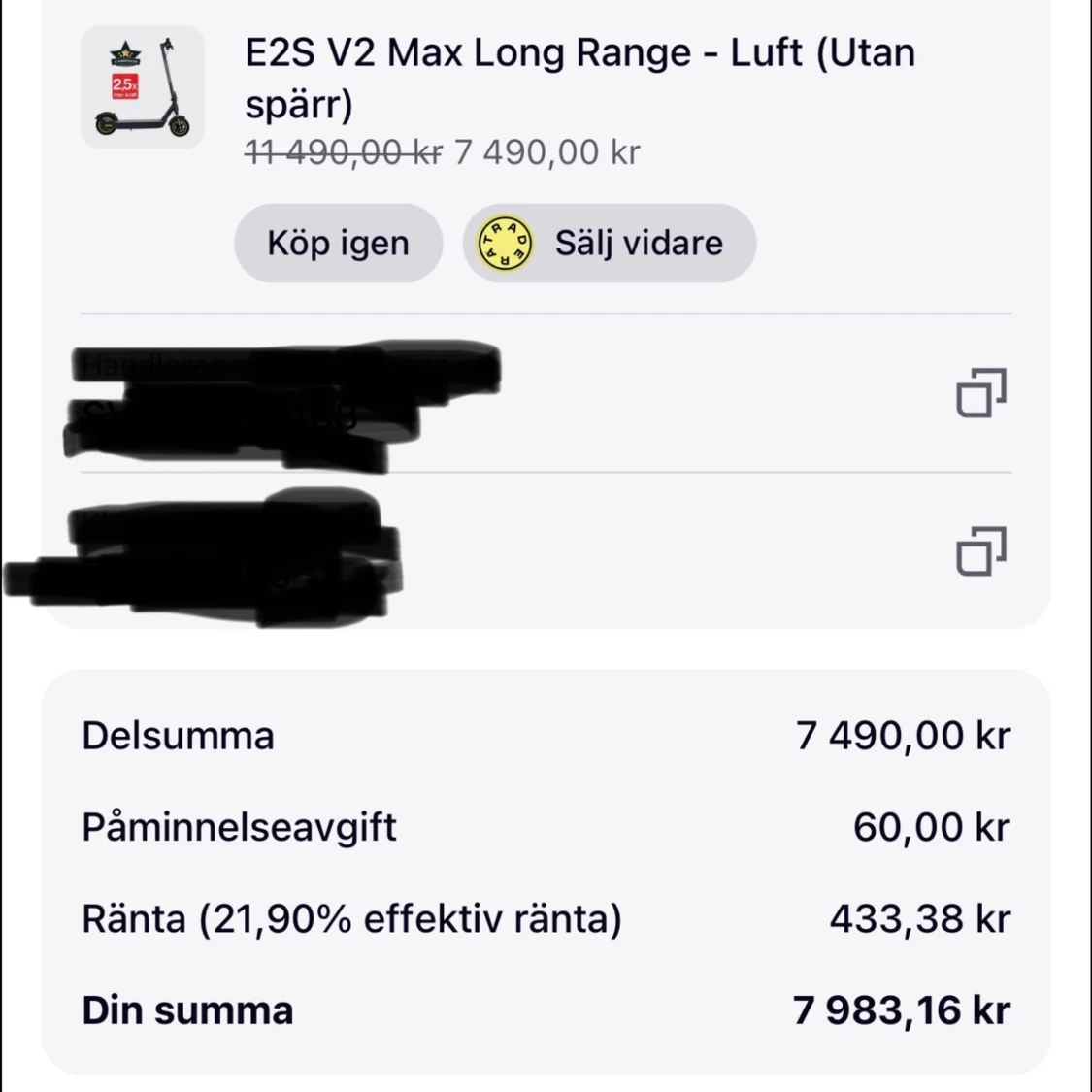 Elscooter ewheels e2s v2 max Long Range - 1