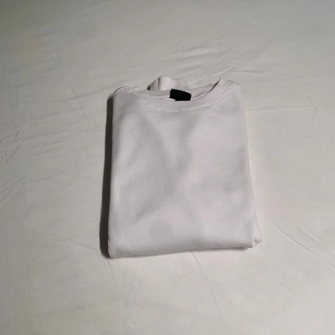 Vit sweatshirt i bomull, strl S