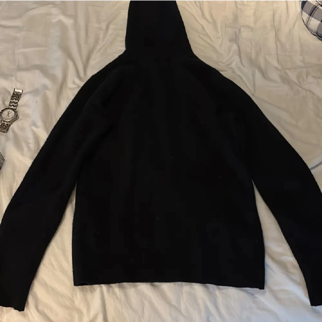 Svart hoodie i merinoull från Vailent XS - 3