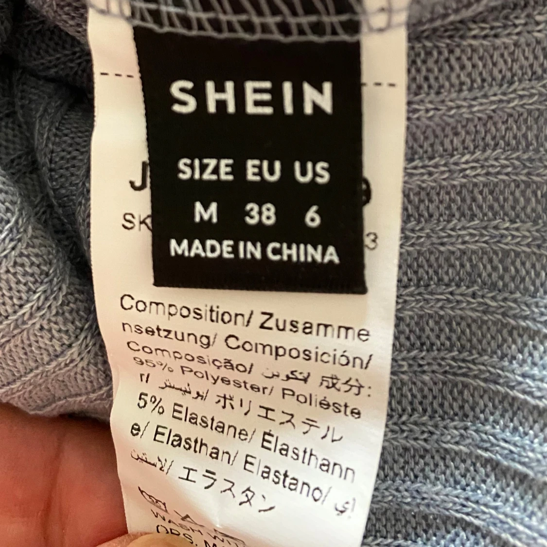 Grå ribbad topp från SHEIN - 2