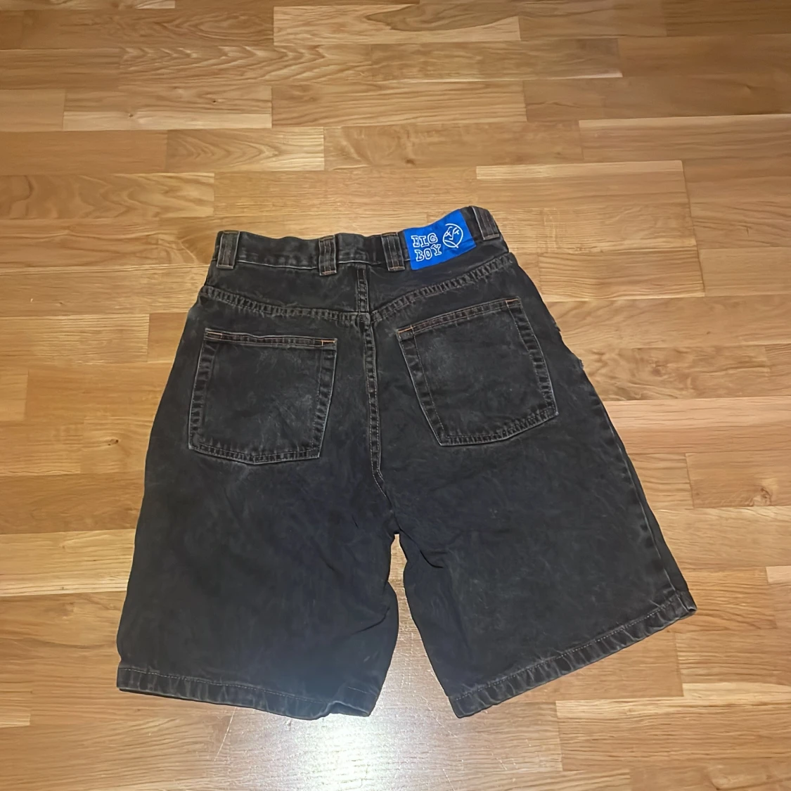 Svarta loose jeansshorts Big Boy - 1