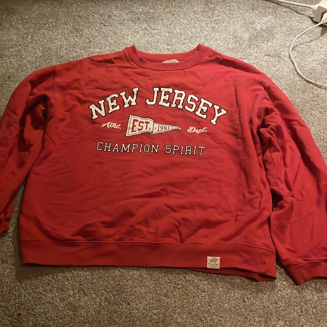Röd sweatshirt New Jersey