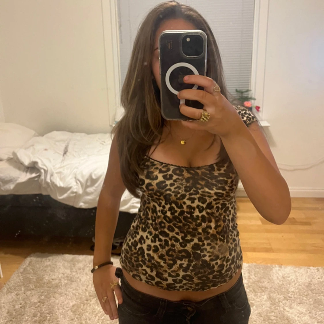 Leopardmönstrad topp