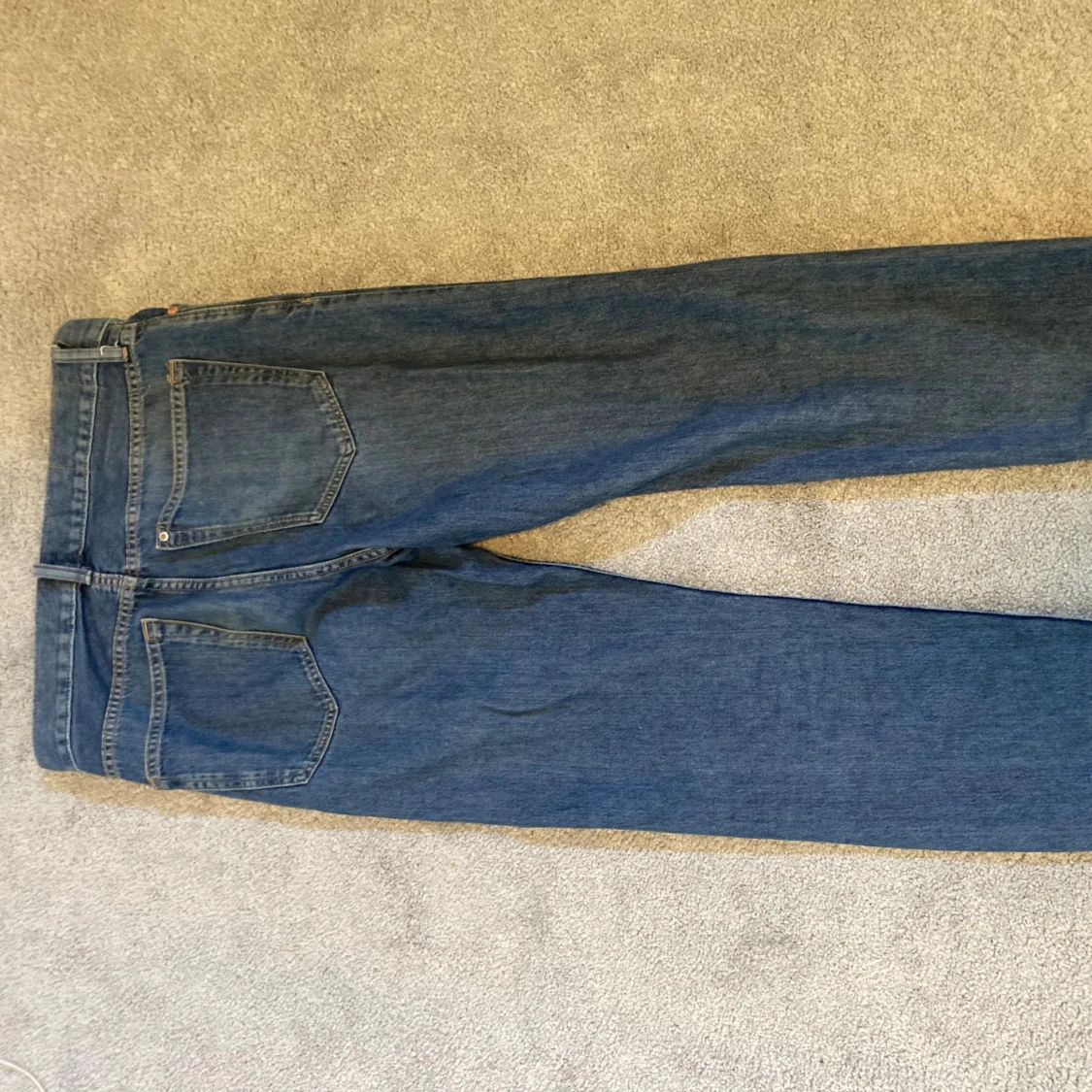 Blå relaxed fit jeans från H&M - 3