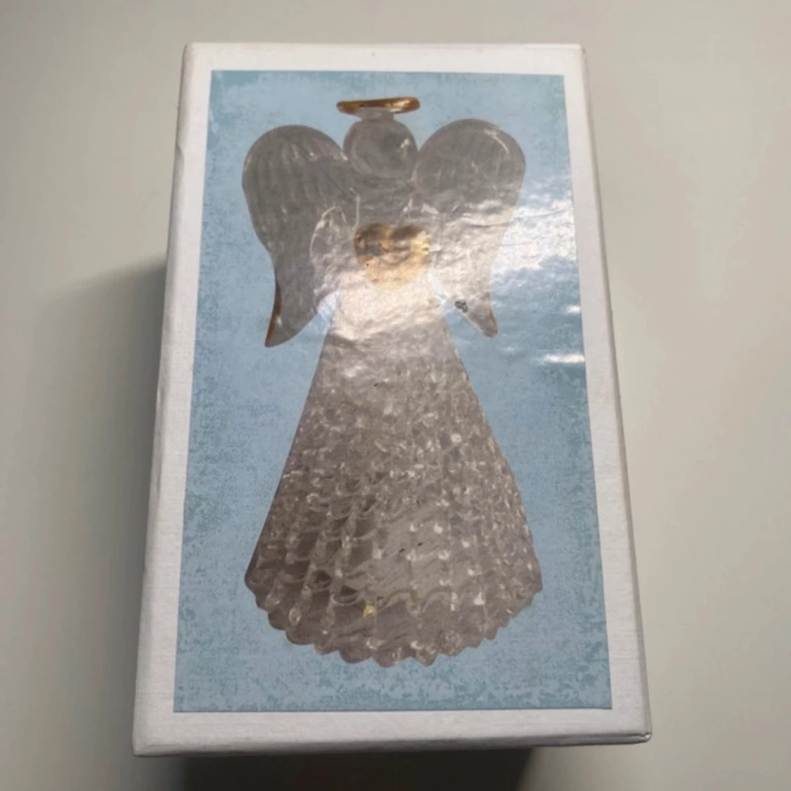 Glasängel med guldhjärta - 1