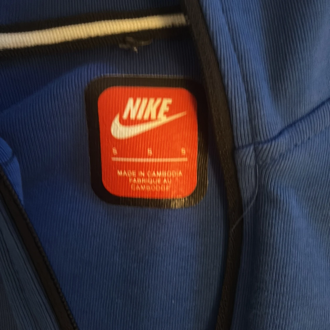 Blå Nike hoodie med dragkedja S - 1
