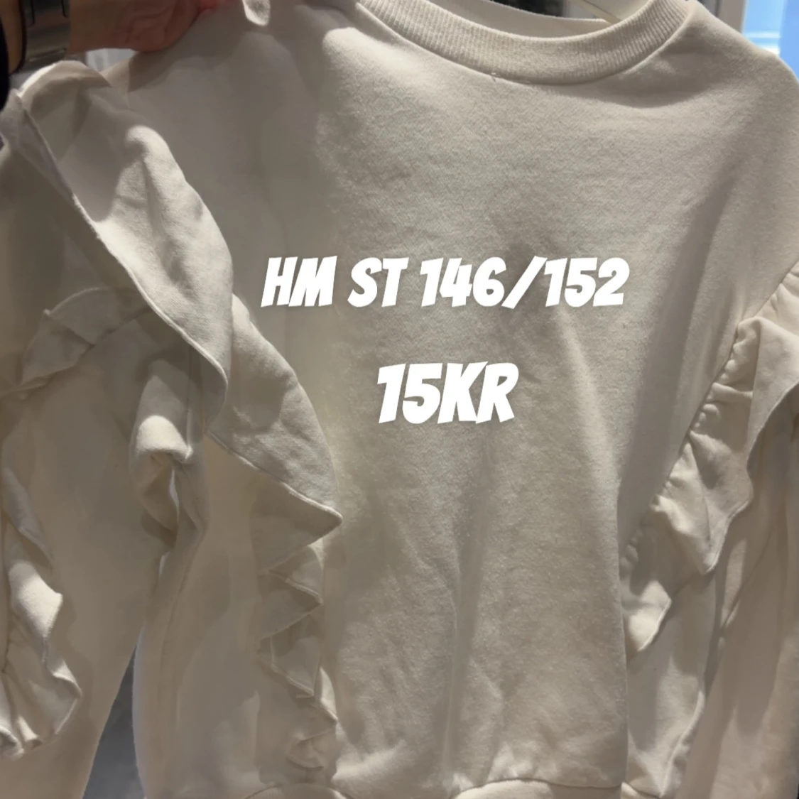 Vit volangtröja från H&M