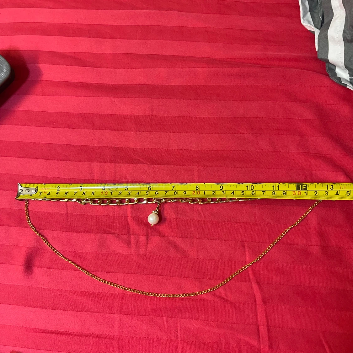 Guldigt halsband med pärlhänge - 2