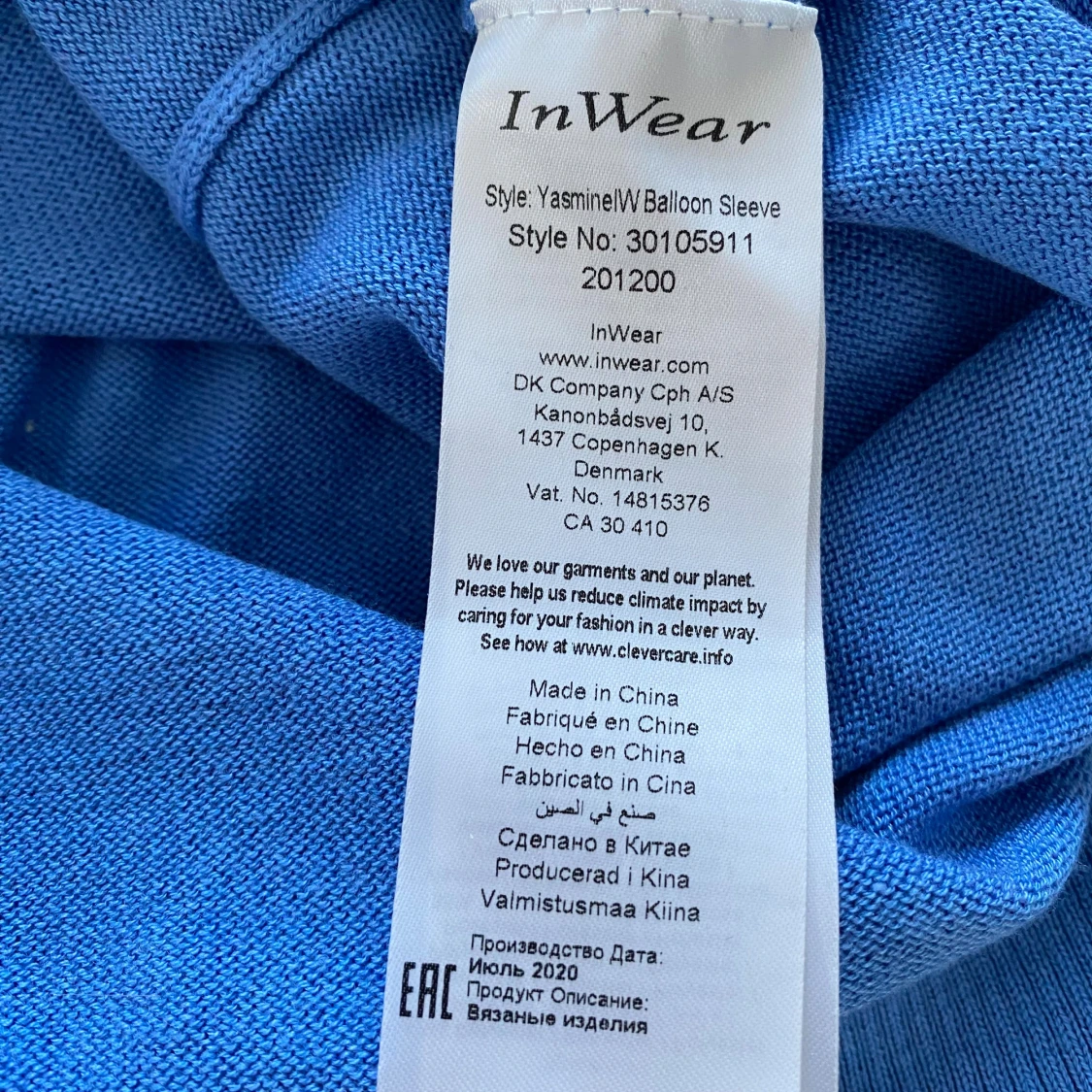 Blå stickad tröja från InWear - 4