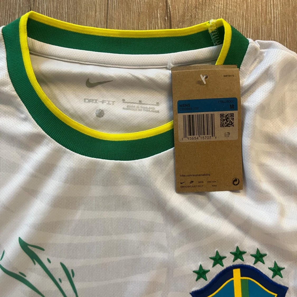 Vit Brasilien fotbollströja Nike M - 3