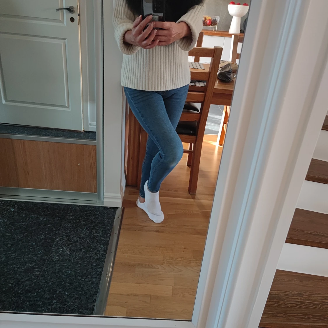 Mörkgrå fluffig päls halsduk - 4