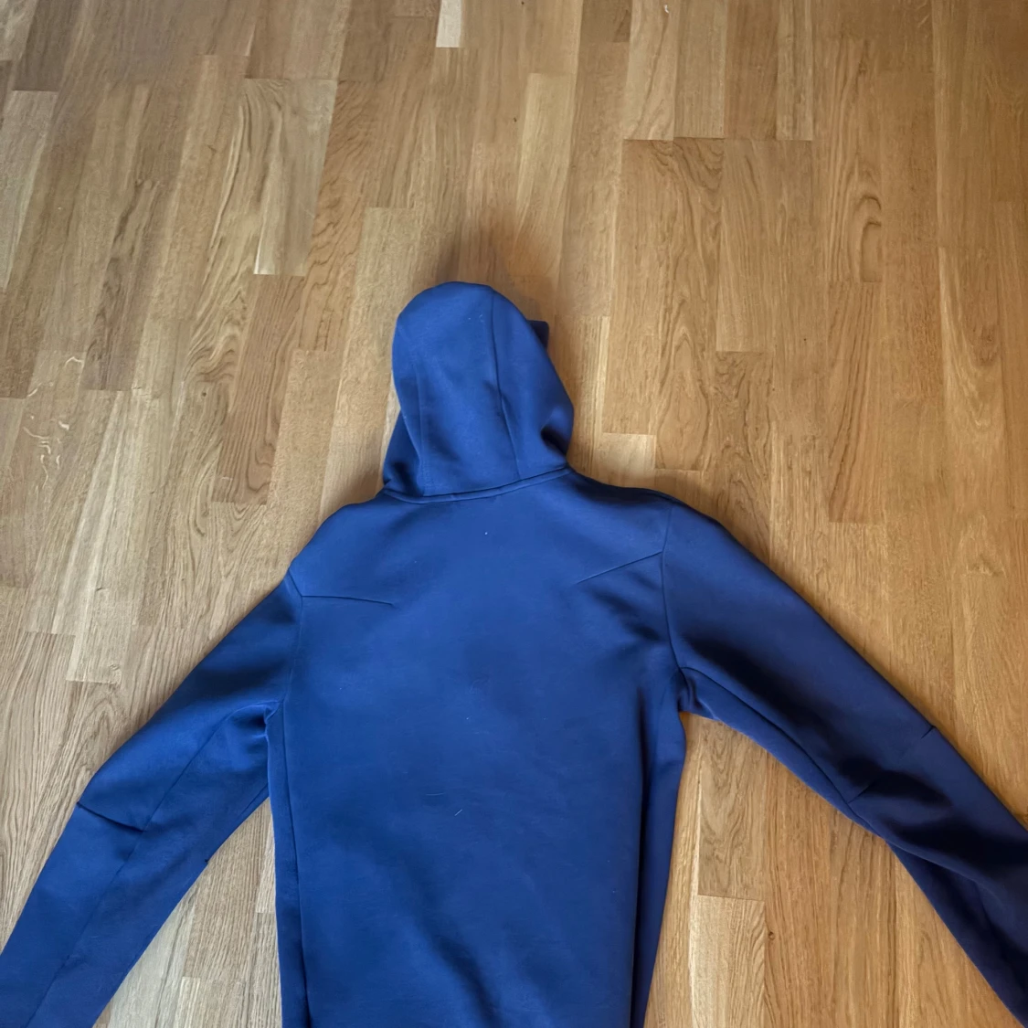 Mörkblå Nike hoodie med dragkedja - 1