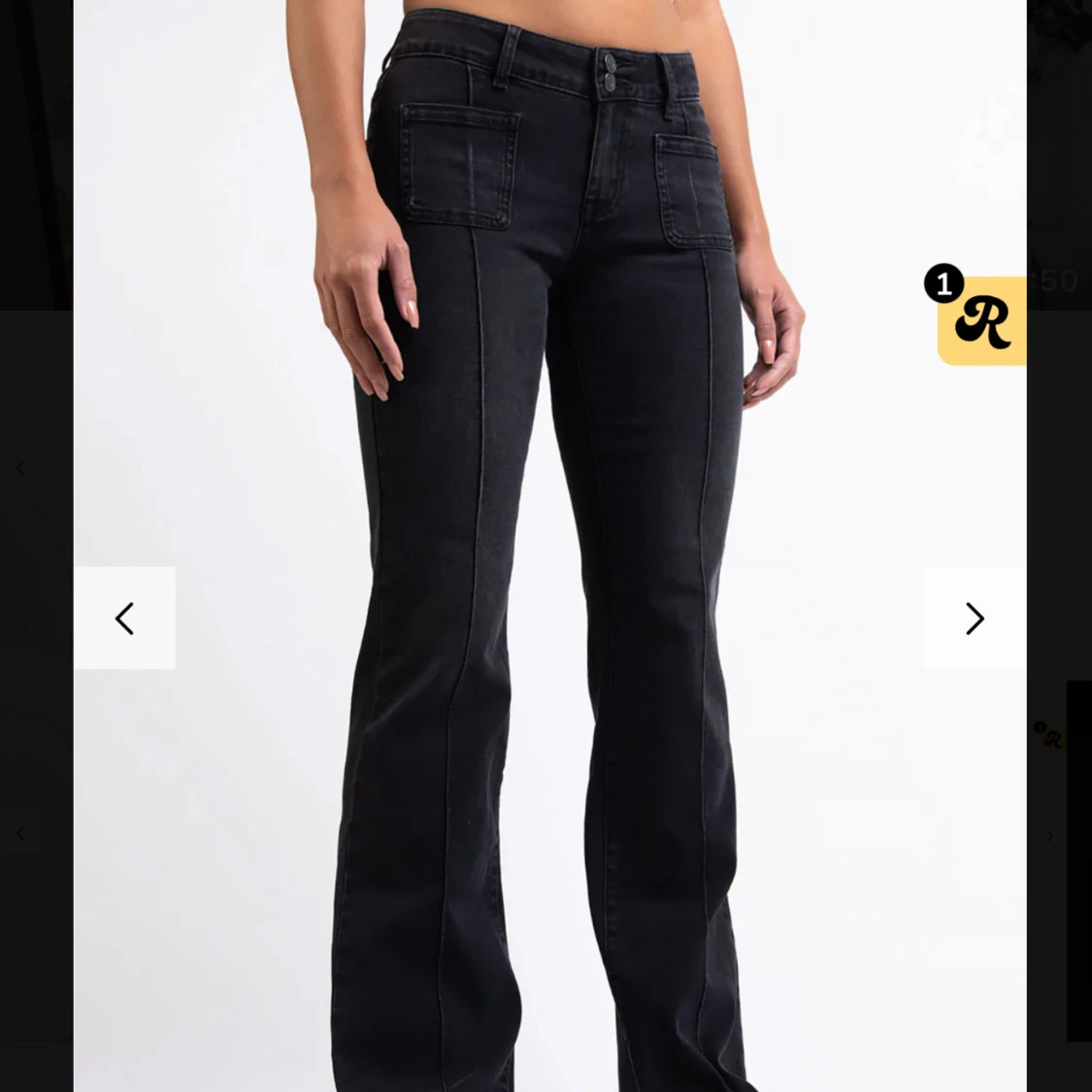 Claire 01Low Bootcut Jeans - Black - 1