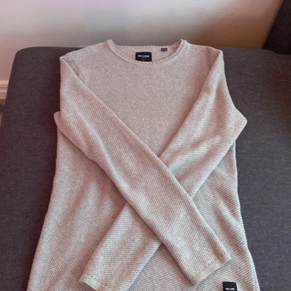 Beige stickad tröja Only & Sons XS - 3