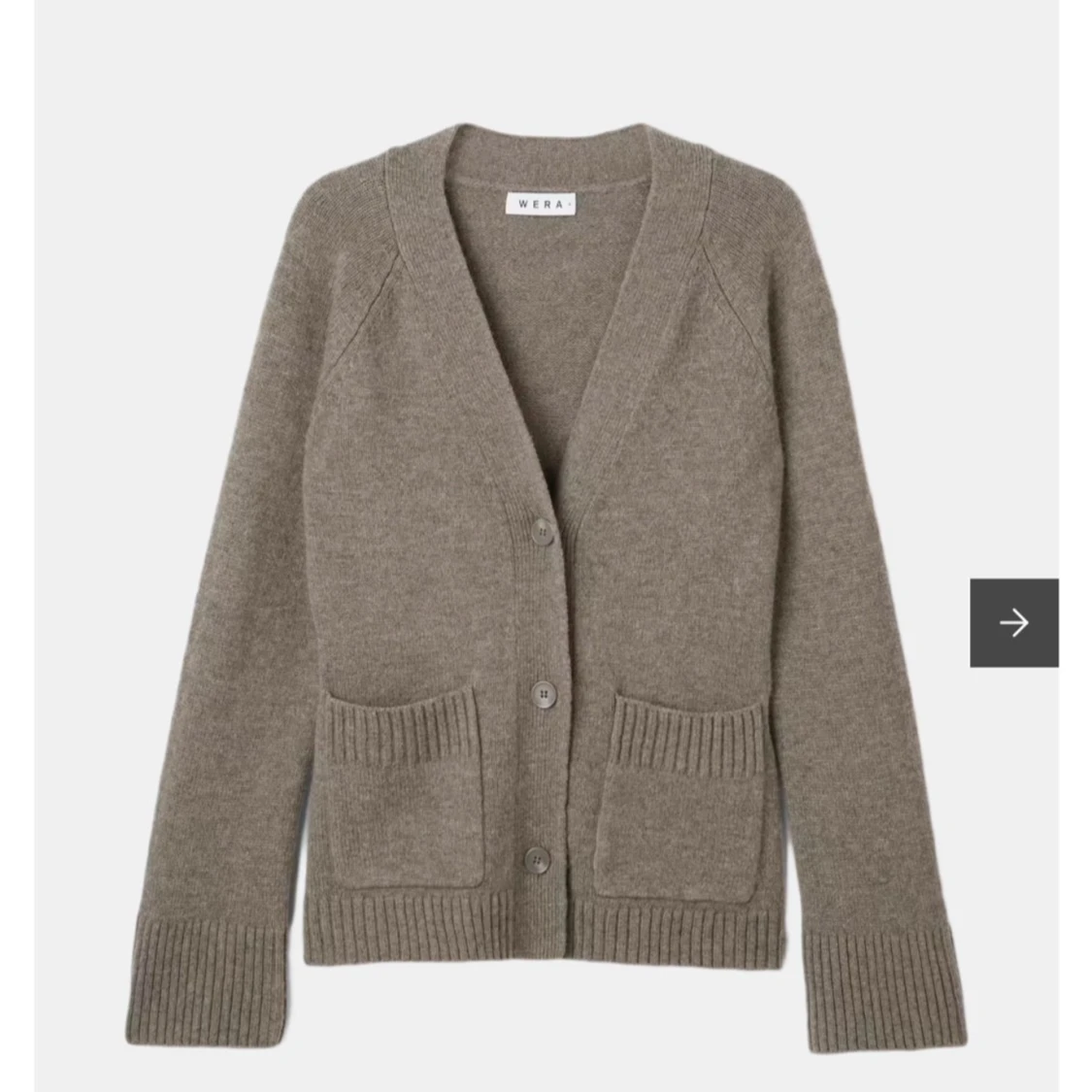Beige kofta från Wera i ullmix