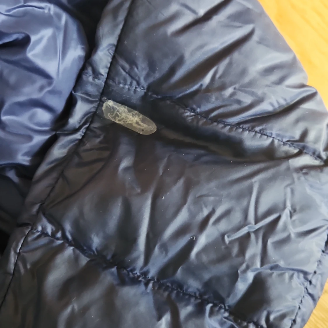 Mörkblå Moncler dunjacka med huva - 4