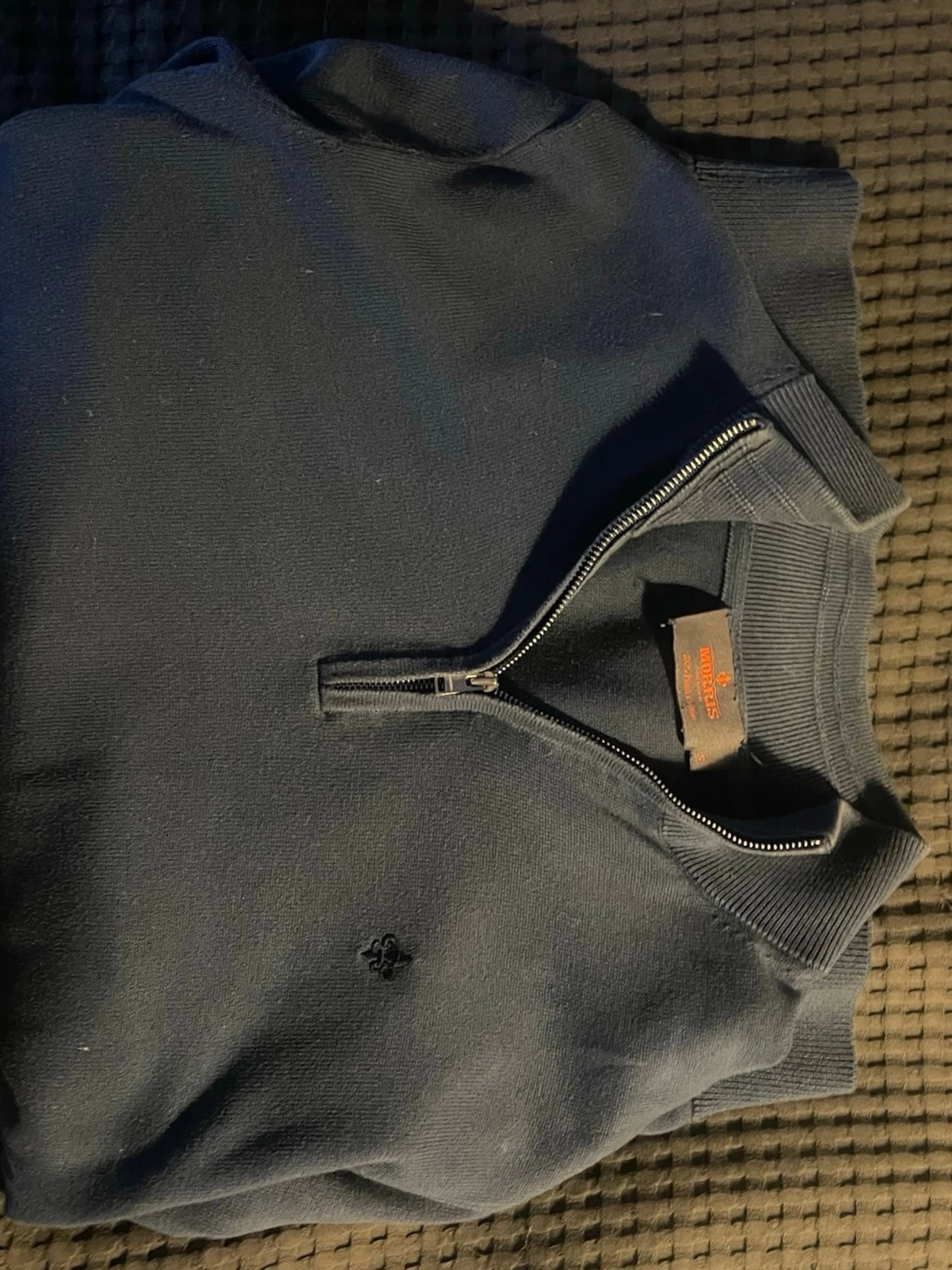 Mörkblå half zip tröja Morris - 1