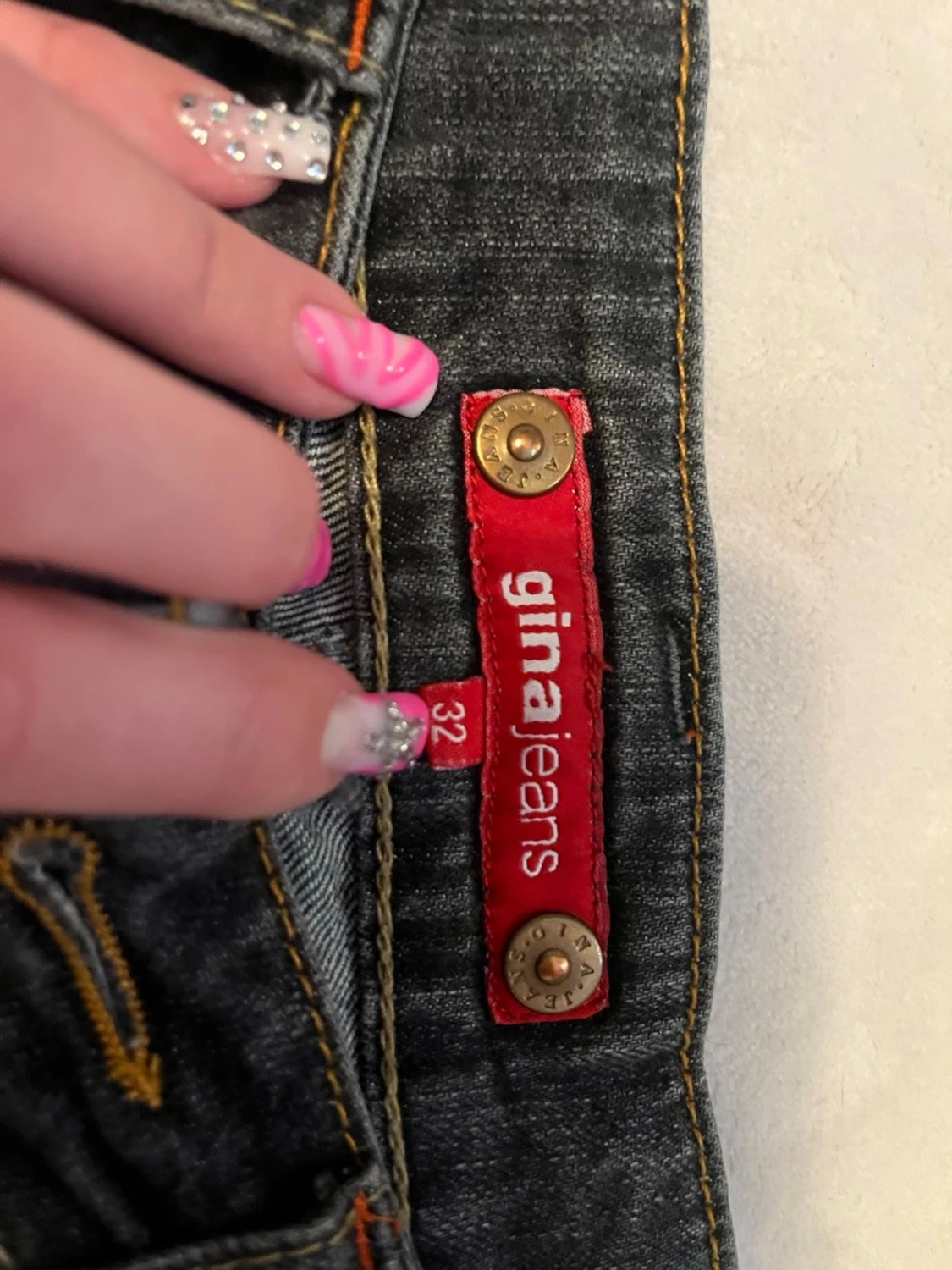 vintage 2000s jeans lågmidjade  - 3