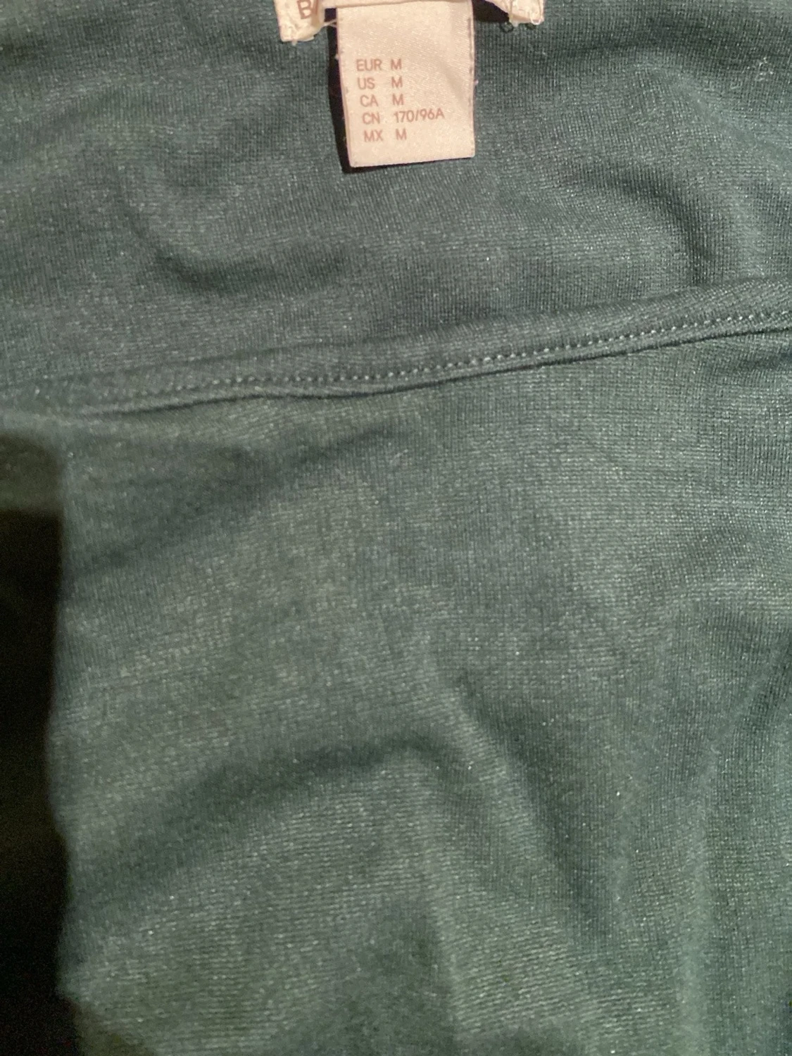 Mörkgrön långärmad klänning H&M M - 1