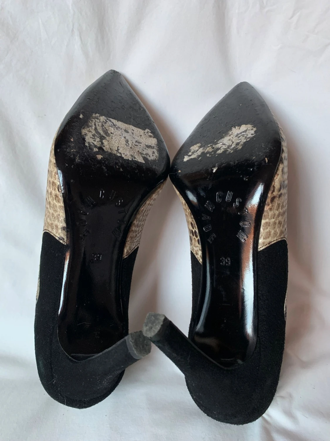 Custommade pumps med ormskinnsmönster - 5