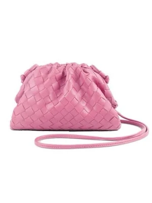 rosa vävd clutch väska - snygg