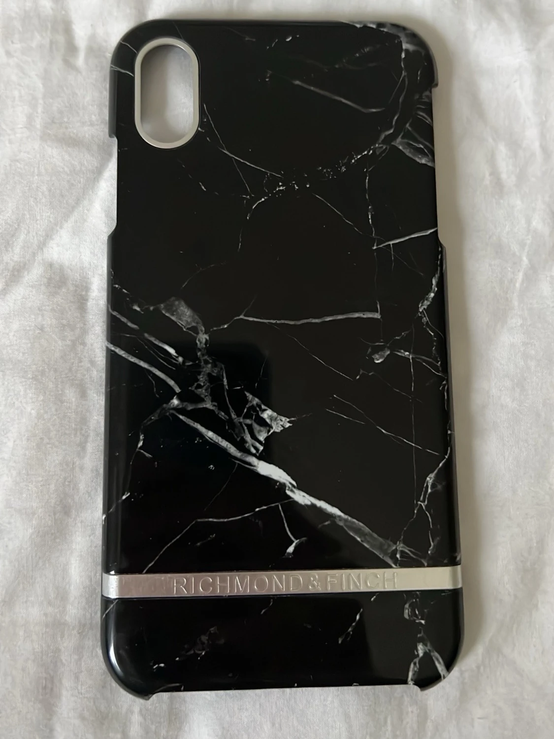 Svart marmor mobilskal 